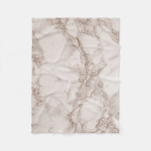 Tan en White Marble Blend Fleece Deken