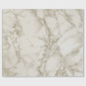 Tan en White Marble Texture Kijk Cadeaupapier (Vlak)