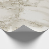 Tan en White Marble Texture Kijk Cadeaupapier (Hoek)