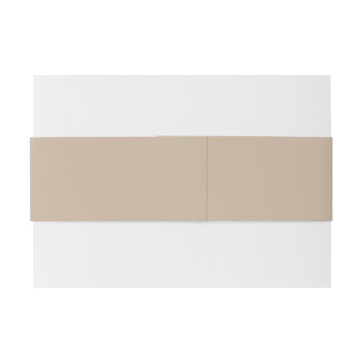 Tan en White Modern Wedding Monogram Uitnodigingen Wikkel (Achterkant Voorbeeld)