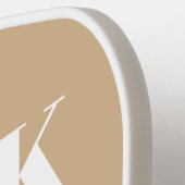 Tan en White Striped Monogram Pickleball Paddle (Links Detail)