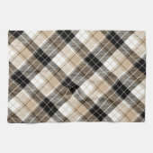 Tan en zwarte vlecht theedoek (Horizontaal)