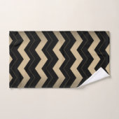 Tan en zwarte zigzag bad handdoek (Handdoek)