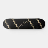 Tan en zwarte zigzag skateboard (Horizontaal)