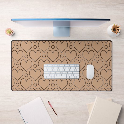 Tan et Black Love Coeurs et motif Pois (Bureau 1)