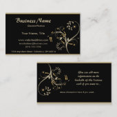 Tan et cartes de visite de conception de vigne (Devant / Derrière)