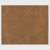 Tan Faux Leather Cadeaupapier (Vlak)