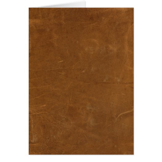 Tan Faux Leather Note Kaart (Voorkant)
