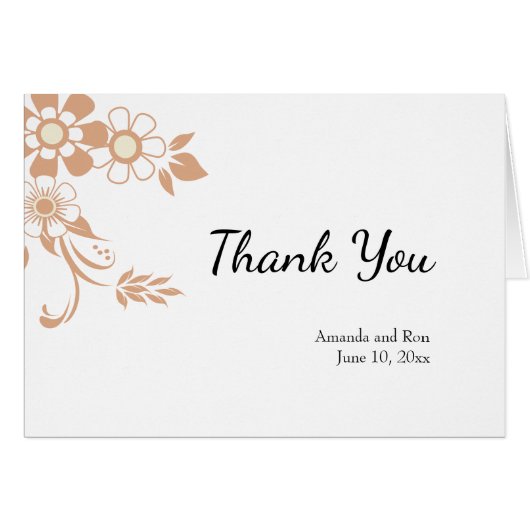 Tan Floral Swirl (Voorkant Horizontaal)