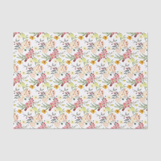 Tan Floral Tissuepapier (Voorkant)