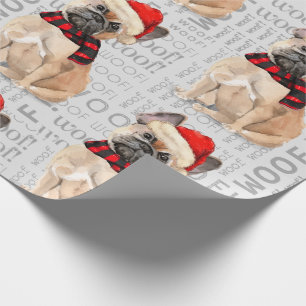 Tan Franse Bulldog Kerst voor Hondenliefhebbers Cadeaupapier