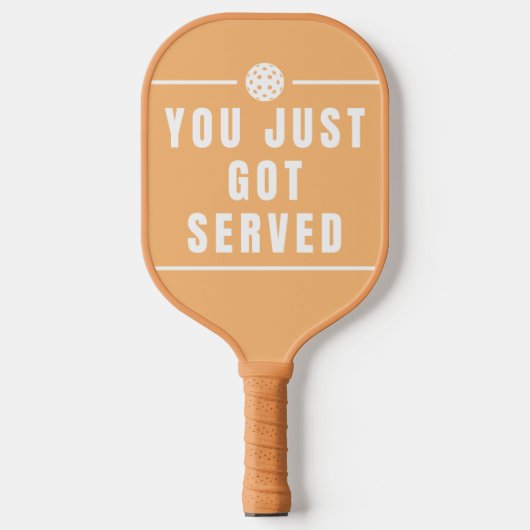 Tan Fun Tekst Slogan Pickleball Paddle (Voorkant)