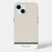 Tan Gingham Custom Samsung Case-Mate iPhone Case (Achterkant)