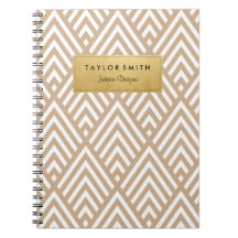 Tan & Gold Chevron Pattern-laptop