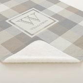 Tan Grey Ivory Neutre Rustique Plaid (3/4)