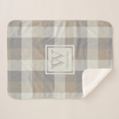 Tan Grey Ivory Neutre Rustique Plaid (Devant (Horizontal))