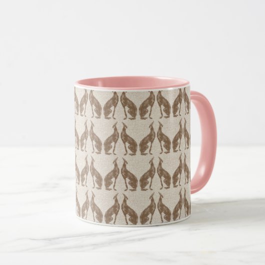 Tan Greyhound Coffee Mug (Devant droit)