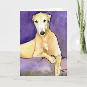 "Tan Greyhound" Wenskaart van de Dog Art Kaart