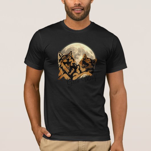 Tan Grin Wolf T-shirt (Voorkant)