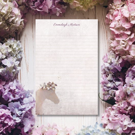 Tan Horse Dreamweaver Boho Chic Monogram Briefpapier