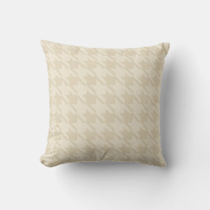 Tan Houndstooth Pillow Kussen