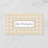 Tan houndstooth Visitekaartje (Voorkant)