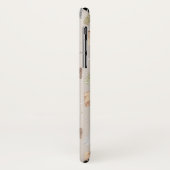 Tan Italy Terrazzo Tile Monogrammed Case-Mate iPhone Case (Achterkant/links)