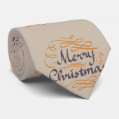 Tan Joyeux Noël Cravate hommes (Roulé)