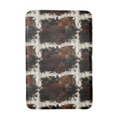 Tan Koeienhuid Patchwork Print Badmat (Voorkant Verticaal)