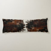 Tan Koeienhuid Patchwork Print Lichaamskussen (Achterkant)