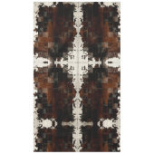 Tan Koeienhuid Patchwork Print Tafelkleed (Voorkant)