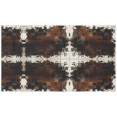 Tan Koeienhuid Patchwork Print Tafelkleed (Voorkant (Horizontaal))