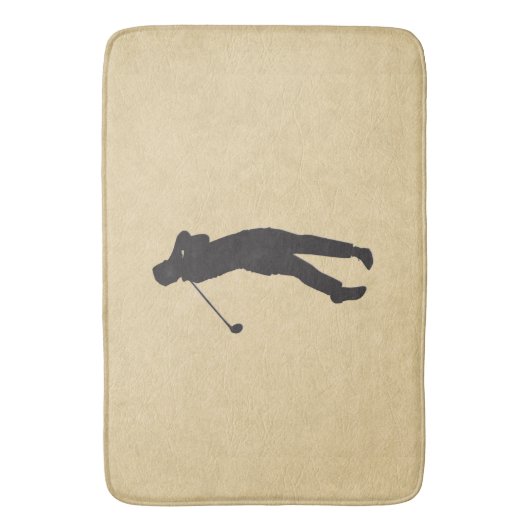 Tan Leather Golf Bath Mat (Voorkant Verticaal)