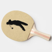 Tan Leather Golf Tafeltennisbatje (Zijkant)