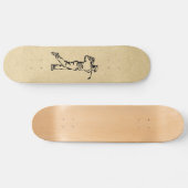 Tan Leather look Golf Design Skateboard (Horizontaal)