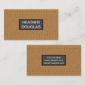 Tan Leather | Stitlement | Visitekaartje (Voorkant / Achterkant)