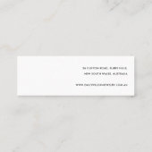 TAN LEATHER TEXTURE STUD OORBEL DISPLAY KAART MINI VISITEKAARTJE (Achterkant)