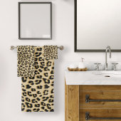 Tan Leopard Print Bad Handdoek