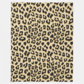 Tan Leopard Print Fleece Deken (Voorkant)