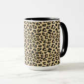 Tan Leopard Print Mok (Voorkant rechts)