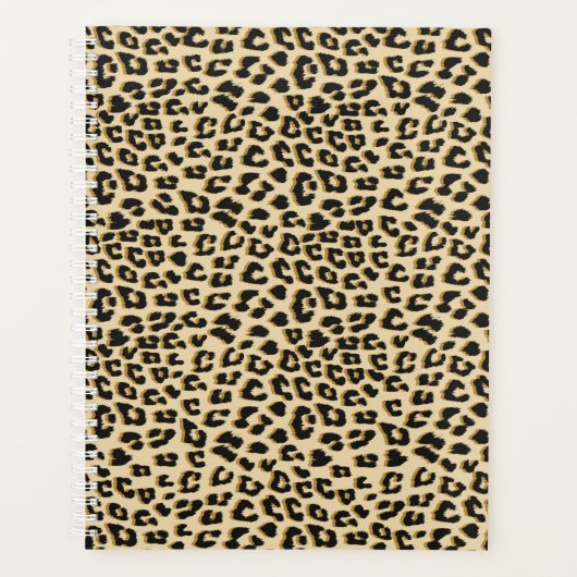 Tan Leopard Print Planner (Voorkant)