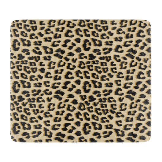 Tan Leopard Print Snijplank (Voorkant)