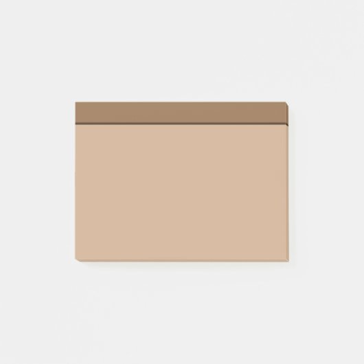 Tan Light Brown Colour Minimalist Post-It Notes (Voorkant)