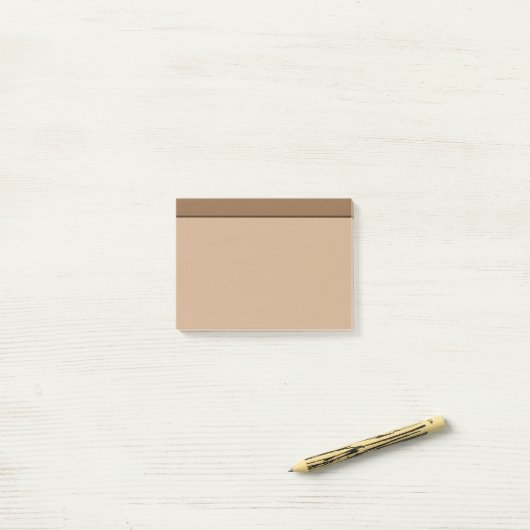 Tan Light Brown Colour Minimalist Post-It Notes (Op bureau)