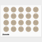 Tan lin Simple Script Welcome Remerciement Sticker (Feuille)
