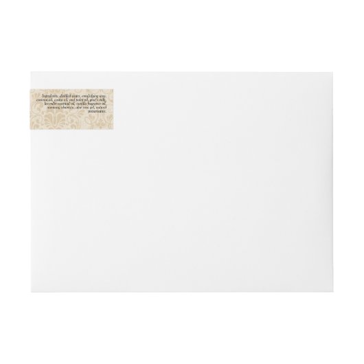 Tan linnen papier stijl cosmetica pot label (Voorkant)