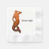 tan look-out-zeemeermin servetten (Voorkant)