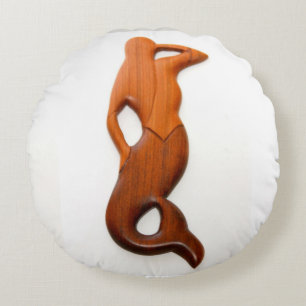 tan lookout mermaid Thunder_Cove Rond Kussen