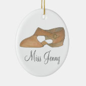 Tan Lyrical Dance Shoe Teacher Choreografe Keramisch Ornament (Rechts)