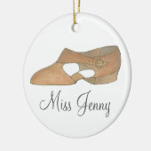 Tan Lyrical Dance Shoe Teacher Choreografe Keramisch Ornament (Links)